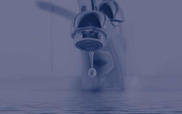 Silver Water Tap Dripping.
