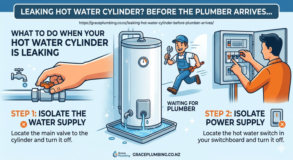 Leaking Hot Water Cylinder? Here’s What to Do Before the Plumber Arrives